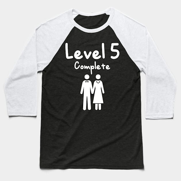 Level 5 Complete 5er Anniversaire Mariage Baseball T-Shirt by Iconic Design